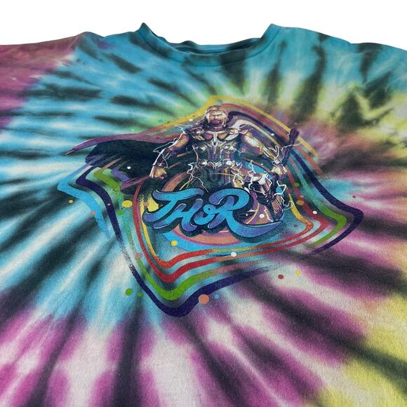 Marvel Thor: Love And Thunder Vintage Distressed Tie-Dye T-Shirt Men's XL - Picture 3 of 8